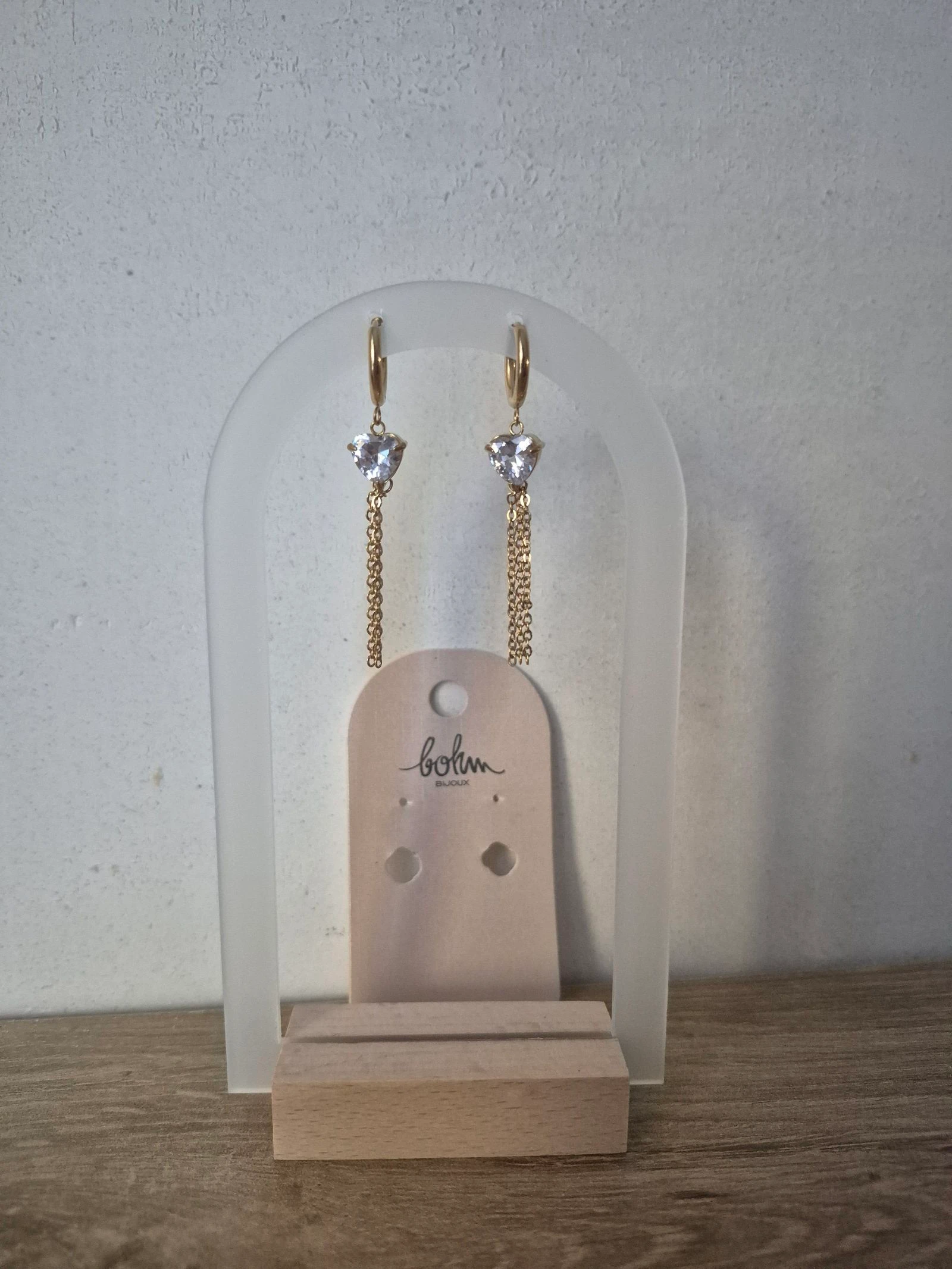 Boucles d'oreilles Bohm – Neuves – Acier inoxydable